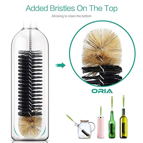 16in Bendable Bottle Brush, Long Handle Bottle Cleaning Brush for Cleaning Narrow Neck Bottles, Baby Bottles, Flask, Pitcher, Vase, Bird Feeder, Home Kitchen Sink Cleaning Brush, Water Bottle Brush