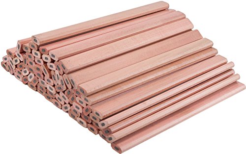 GRAPHITE Hard Lead Carpenter Pencils Bulk - (72) Pieces Lumber Wooden Pencil #2 (HB) - Natural Lacquered - color: Natural Lacquered Wood, size: 72 Count (Pack of 1)
