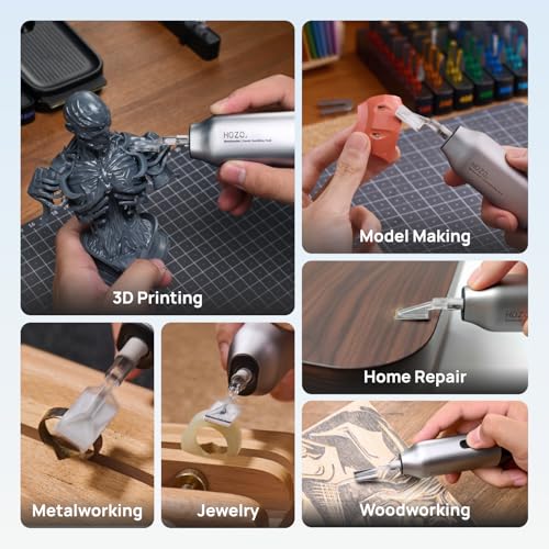 HOZO NeoSander Reciprocating Detail Sander, Mini Electric Pen Sander with 13000 SPM Linear Motion, Adjustable Stroke for Precision Sanding, Ideal for 3D Printing, Model Making, Crafts & DIY Projects - style: NeoSander