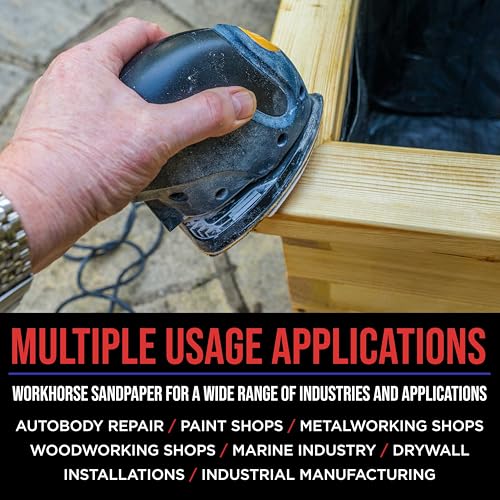ProductionShop Premium 5-Hole Pattern Mouse Detail Sander Sandpaper Sheets, 160 Disc Variety Pack, Grits 40, 60, 80, 100, 120, 150, 180, 220, 320, 400, 600, 800 - Hook & Loop - Woodworking Furniture - style: Variety Pack 160