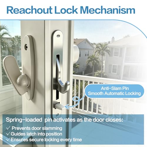 Reachout Lock and Receiver Kit, Compatible Andersen Sliding Door