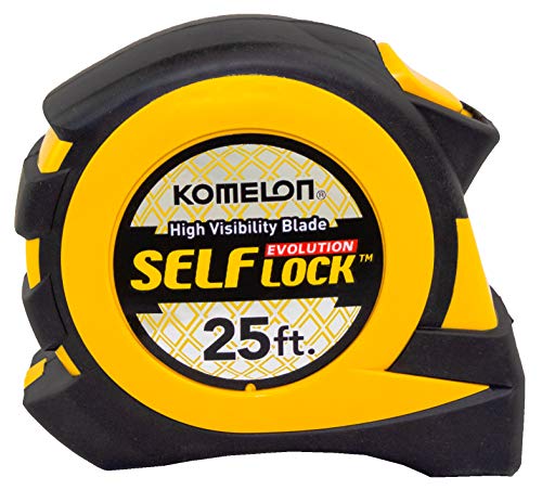 Komelon EV2825 25' x 1" Self-Lock Evolution Tape Measure, 1-Pack - size: 25 ft