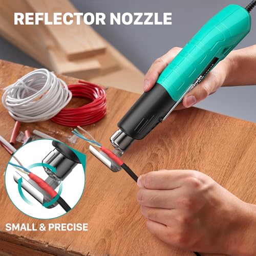 380W Mini Heat Gun, 2-Temp 480°F & 850°F for DIY & Crafts - color: Blue