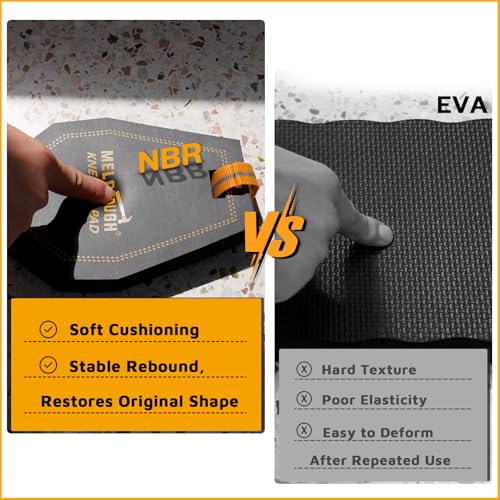 MELOTOUGH Mini Kneeling Pad with Carabiner Clip, Portable 1 Inch Thick NBR Foam Kneeling Pads for Work Construction, Mechanics, Plumbers, Electricians (Orange/Black) - style: Kneeling Pad with Carabiner Clip