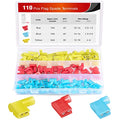 Nilight 110PCS Nylon Flag Spade Insulated Quick Disconnect Terminals - color: 110PCS Flag Spade Crimp Terminals