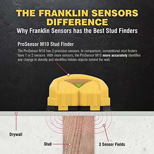 Franklin Sensors ProSensor M10 3-Sensor Center Stud Finder Wall Scanner