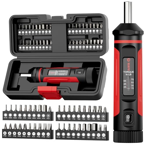 VANPO Torque Screwdriver 15-75 in-lb, 1/4" Drive Precision Driver Set - size: 15-75In-lb