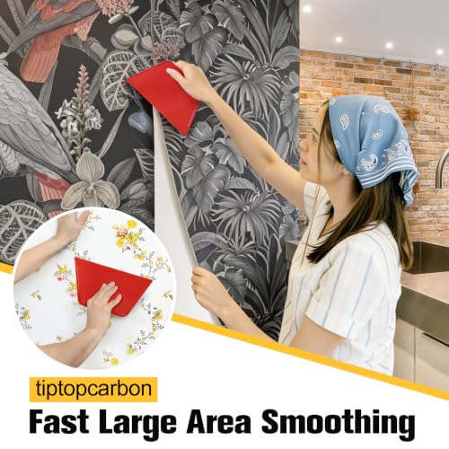 tiptopcarbon Wallpaper Kit Wallpaper Smoothing Tool Wallpaper Tools for Peel and Stick on Contact Paper Hanging Vinyl Backsplash Window Film - color: 01 Basic Kit
