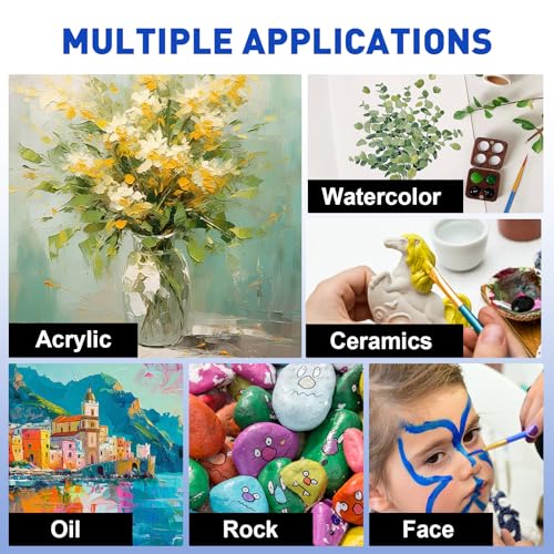 ESRICH 10PCS Paint Brushes, Paint Brush for Acrylic Painting - size: 10p