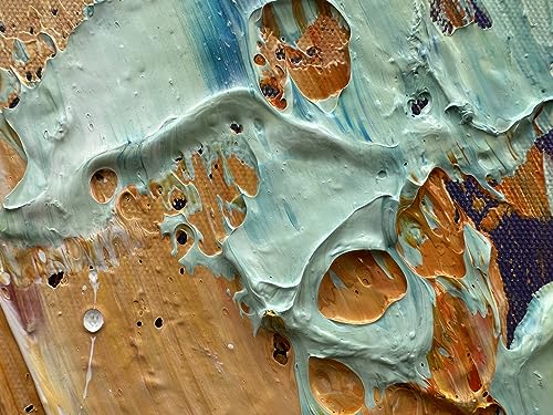 zoinart Hand Painted Textured 3D Wall Art 24x48 Inches Colorful Oil Paintings Abstract Large Canvas Wall Art for Home Decorations - color: YH-B02