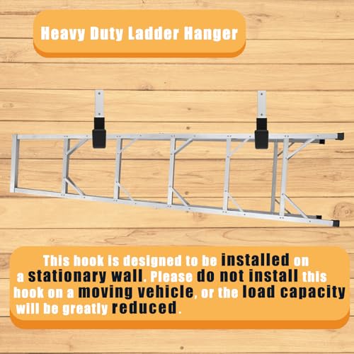 Heavy Duty Garage Utility Hooks, Wall Mount Ladder Hangers, 2S 2M - size: 2 Small & 2 Medium