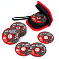 SHALL 25-Pack Cut Off Wheels 3” x 3/8” x 3/64” - Ultra Thin Cutting Wheel with Pouch for Angle Grinder & Cut-Off Tools - Fast Cutting Disc for INOX, Steel, Iron, Non-Ferrous Metal & PVC - style: 25PCS 3 x 3/64 x 3/8