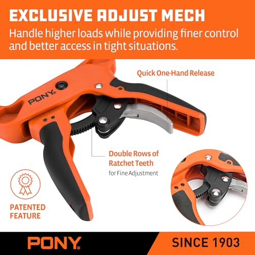 PONY 4-Pack 2 Inch Quick Release Ratcheting Wood Clamps
