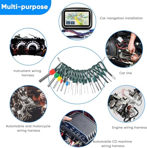Terminal Removal Tool Kit 92 Pcs Depinning Tool Electrical Connector Pin Removal Tool Kit Pin Extractor Tool Set Wire Terminal Release Tool for Automotive Car Household Devices - color: 92 PCS