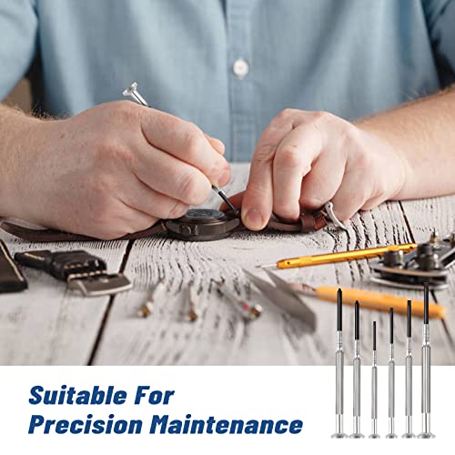 6PCS Mini Precision Screwdriver Set, XAQISHIRE Small Screwdriver Kit with 6 Different Size Flathead and Phillips Screwdrivers, Ideal For Watch, Jewelers, Eyeglass, Toys, Computer, Electronic Repairs - style: Durability