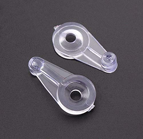 Cabinet Door Glass Retainer Clips Kit, Plastic, Clear, Offset 4mm, with Screws (Pack of 20) - style: A