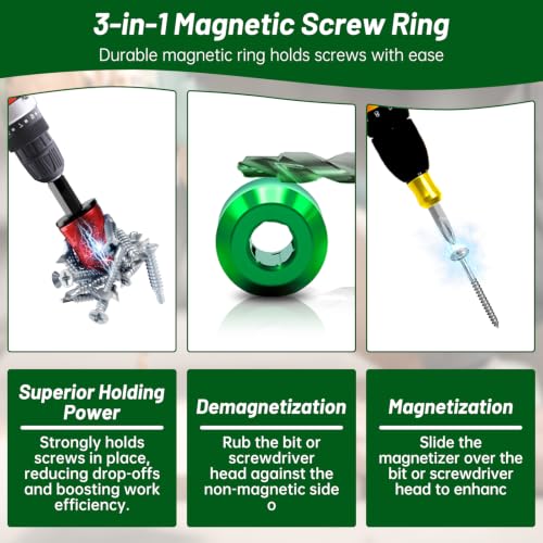 3Pcs Magnetic Drill Bit Holder,Strong Magnetic Screw Holder-(3 colors)