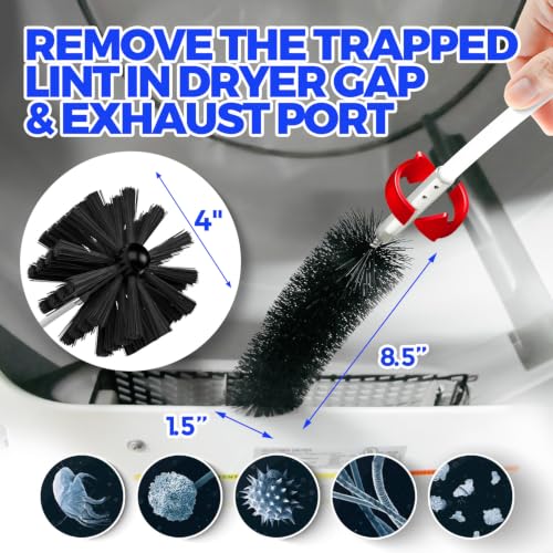 Holikme 16Ft Dryer Vent Cleaner Kit - Flexible Lint Brush for Deep Cleaning