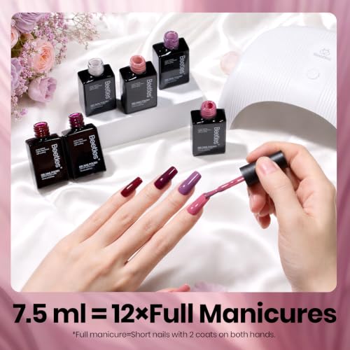 Beetles Purple Gel Polish Set, Burgundy Maroon Mauve Plum Fall Colors - color: A - Creme | 0-0-0-Rose Petals