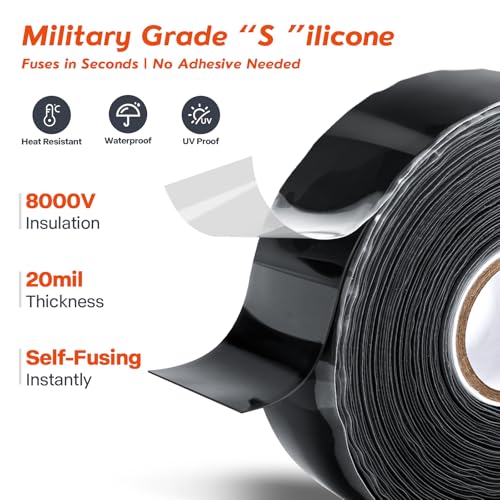 Self Fusing Silicone Tape 1" x 36' - Rubber Emergency Repair Tape