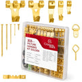 CrimsonMark 303-Piece Picture Hanging Assortment with Heavy Duty Hooks - size: Gold