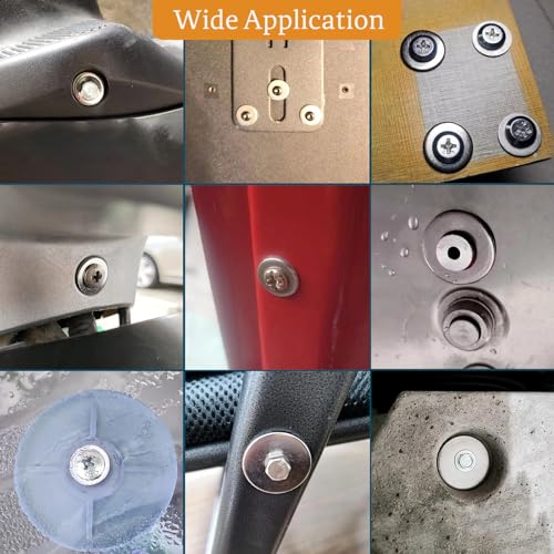 #10 Stainless Steel Flat Washers, 7/32" ID x 1/2" OD, 100 Pack - size: #10 (100)
