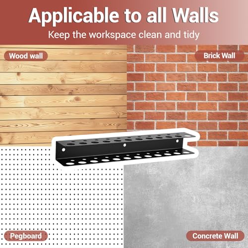 Screwdriver Organizer, Steel Screwdriver Holder, Heavy Duty Garage Tool Organizer Wall Mount for Pliers Utility Storage Rack for Workspace, Workshop, Shed with 23 Holes (1 Pack) - color: 1 Pack