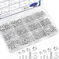 1010Pcs 304 Stainless Steel M1 M1.6 M2 M2.5 Metric Micro Screws Nuts Assortment, Hex Nuts, Small Machine Screws, Flat & Spring Washers for Arduino, RC Models, Electronics and DIY - size: 1010pcs