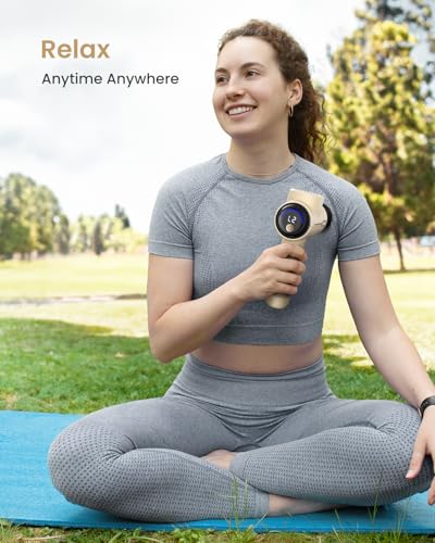 RENPHO Active Massage Gun Deep Tissue, Percussion Back Massager Gun - color: Creamy