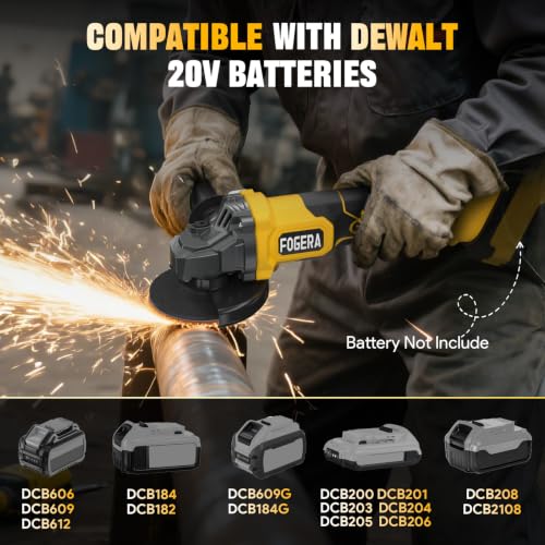 Cordless Angle Grinder 4-1/2 Inch for Dewalt 20V MAX Battery (No Battery)