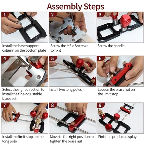 Router Plane, Precision Quick Adjust Depth Adjustment Handheld Planer Aluminum Alloy Woodworking Tool for Corner Tuning Cutting Dados Grooves Mortise DIY Carpentry