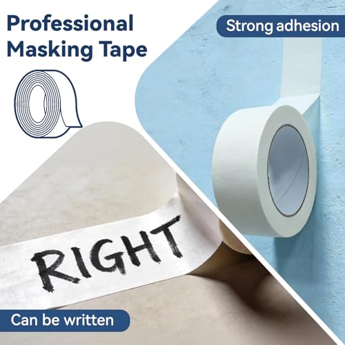 Masking Tape, 2 in x 55 YD, 6 Rolls, 330 YD Total