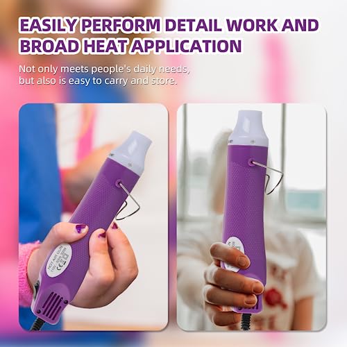 Bubble Removing Tool for Epoxy Resin and Acrylic Art, DIY Glitter Tumblers, Specially-Designed Heat Gun for Making Acrylic Resin Travel Mugs Tumblers to Remove Air Bubbles (Purple, 8.8x1.8") - color: Purple