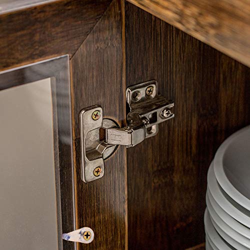 Cabinet Door Glass Retainer Clips Kit, Plastic, Clear, Offset 4mm, with Screws (Pack of 20) - style: A