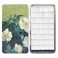 qianshan 40Pcs Empty Half Pans Watercolor Tin Palette with Magnetic Stripe - color: Wild Rose