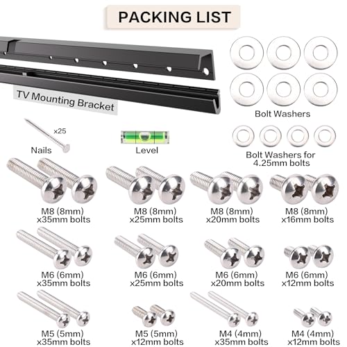 KAMIWI No Drill Studles TV Wall Mount for 32-75 inch TVs, 150lbs Capacity - size: For 32-75 Inch TVs