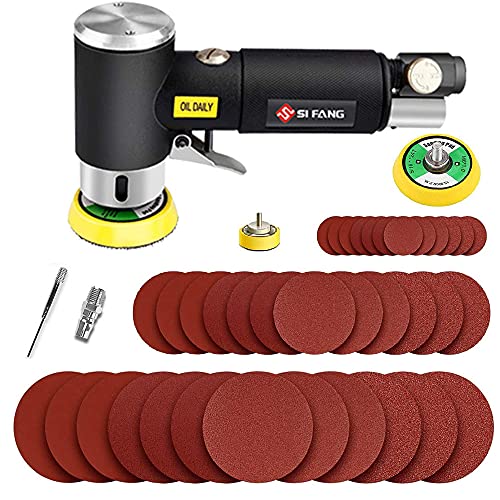 SI FANG Mini Air Sander 1/2/3 Inch Pneumatic Small Random Orbital Polisher - style: 1"2"3" Sander Kit