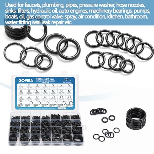 O-Ring O Rings Assortment Kit 1566Pcs 27 Sizes Nitrile Rubber Seals - style: 27 Size/1566 Pcs