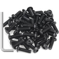 55 Pieces M5 x 16mm Button Head Socket Cap Screws, Thread Pitch 0.8mm, Sutemribor M5 Black Screws, 10.9 Grade Alloy Steel, Black Oxide Finish, Fully Threaded - size: M5 x 16mm, style: Button Head