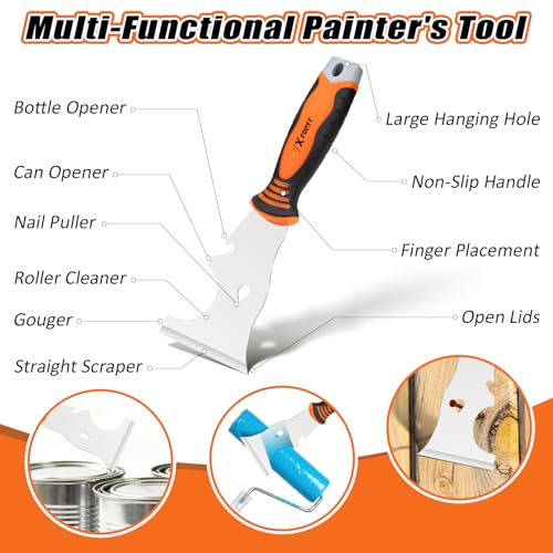 Drywall Knife Set, 12Pcs Drywall Tools Kit with Mud Pan