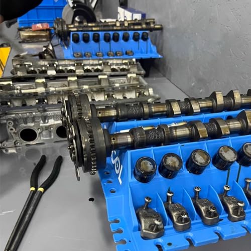 Engine Cylinder Head Organizer Valves Tool, Engine Organizer Parts Tray - color: blue
