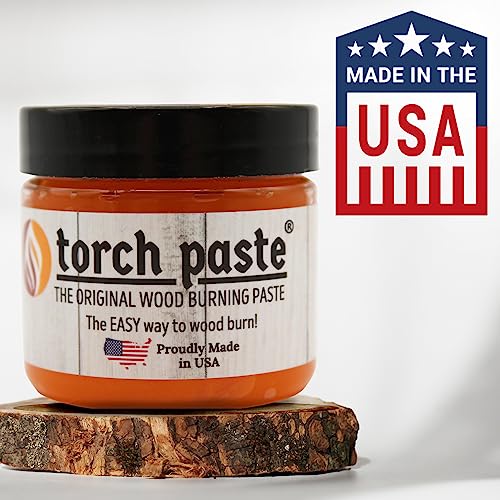 Torch Paste - The Original Wood Burning Paste | Made in USA Heat Activated Non-Toxic Paste for Crafting | Accurately & Easily Burn Designs on Wood, Canvas, Denim & More - Pack of 3 Jars + 3 Squeegees - size: 3 Jars (3 oz each) + 3 Squeegees