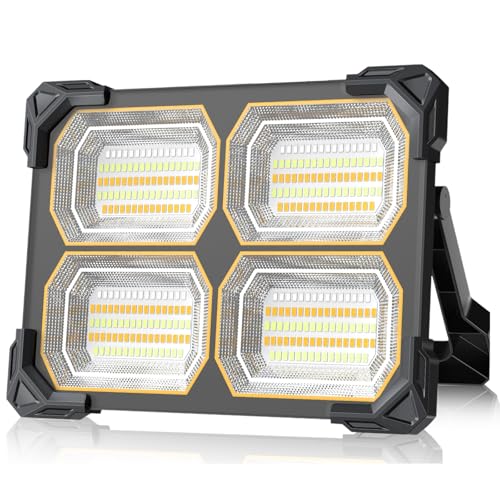 500W 52000LM Solar LED Work Light, 52000mAh Rechargeable, Magnetic IP66 - color: White