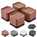 EclatBain Adjustable Bed Risers 3&4.3 Inch, 4000 lbs, 4 Pack Brown - color: Square-4 Pack-brown, size: 2 Layer(3inch)