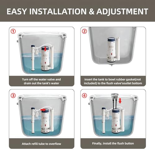 Universal Toilet Repair Kit for One Piece Toilet 2 Inch