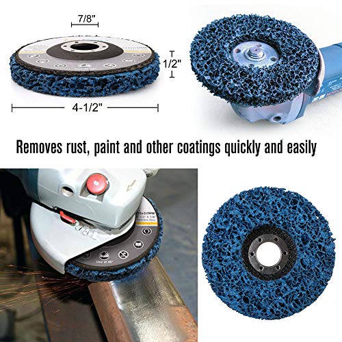LotFancy Flap Disc 4 1/2 inches, 11 Grinding Polishing Discs Set for Angle Grinder, 40 60 80 120 Grit Assorted Pack, Sanding Wheels, Strip Disc, Nylon & Felt Polishing Disc Kit - style: 11 Pack Set