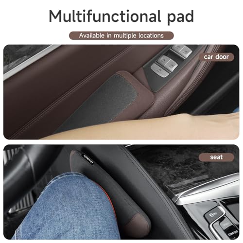 Alcantane Elbow Rest: Memory Foam Support for Car Legs and Knee, Anti-Fatigue - color: Brown right hand