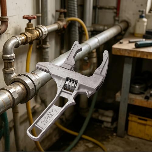 Multifunctional Adjustable Wrench Short Handle Bathroom Wrench Faucet Plumbing Pipe Installation and Maintenance Tools