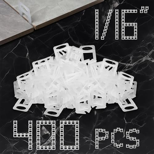 Storystore 400pcs Tile Leveling System Clips 1/16 Inch Tile Spacers - size: 1/16 Inch 400 Spacers