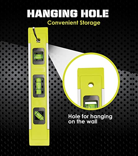 Level & Tool Magnetic Aluminum Reinforced Torpedo Level, 9", Green (1PCS) - style: 1PCS